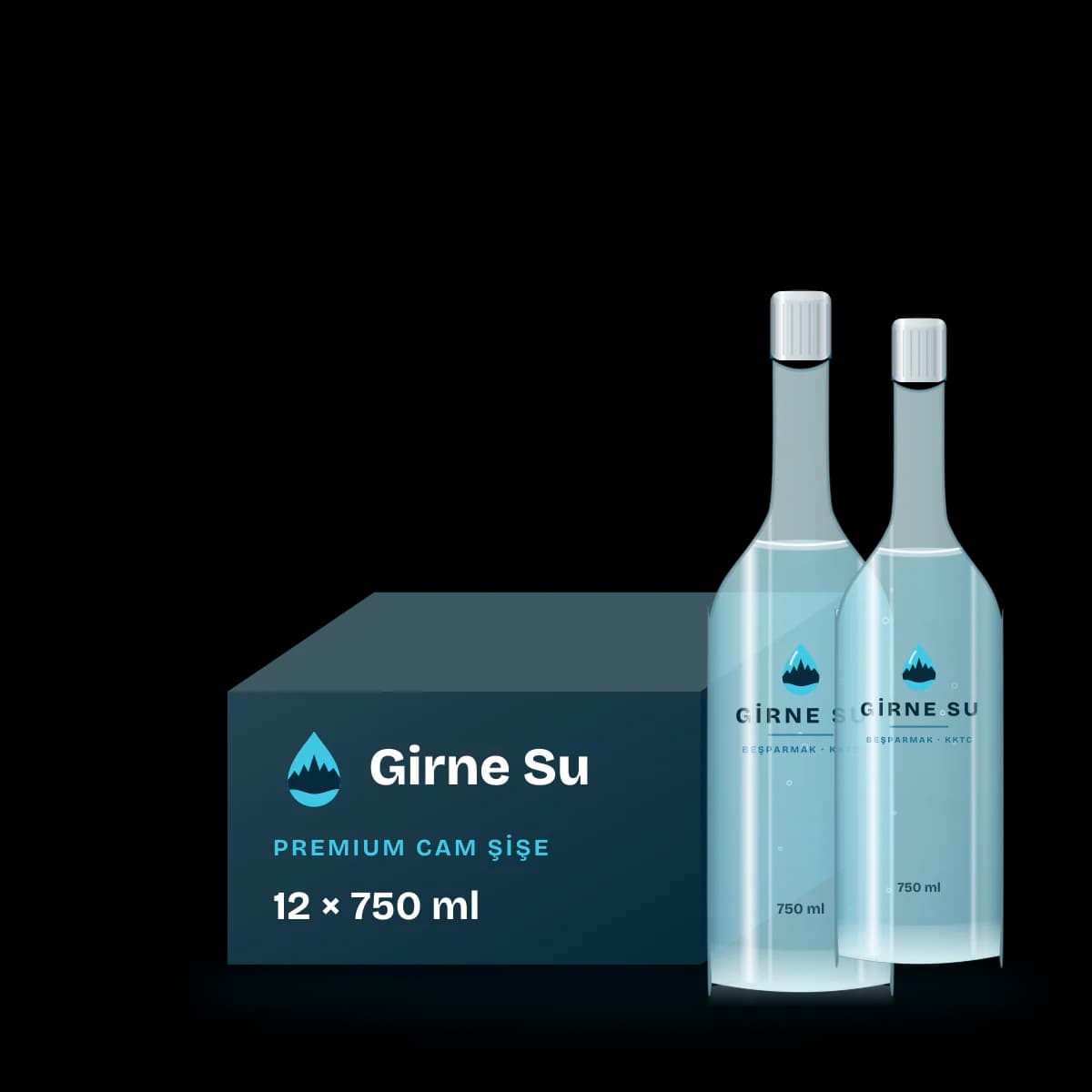 Cam Şişe Su 0,75 L — 12’li Kasa